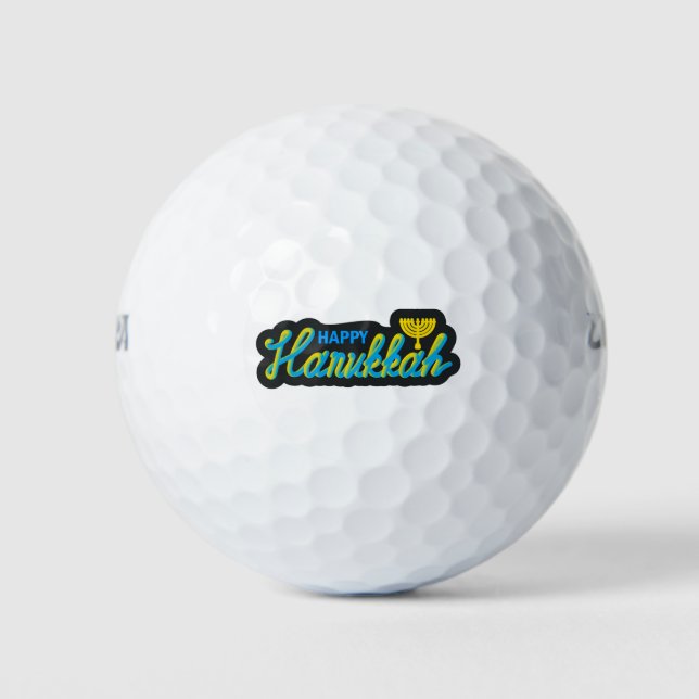 Happy Hanukkah Golf Balls (Front)