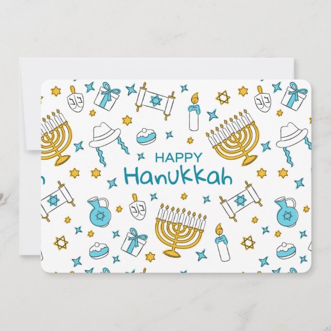Happy Hanukkah Holiday Card (Front)