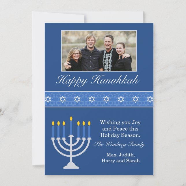 Happy Hanukkah Holiday Card (Front)