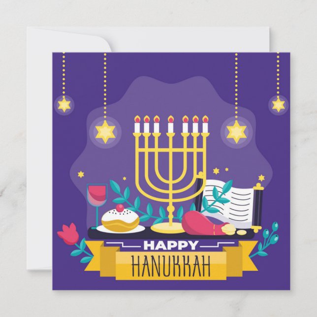 Happy Hanukkah Holiday Card (Front)
