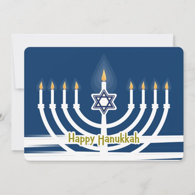 Happy Hanukkah Holiday Card (Front)