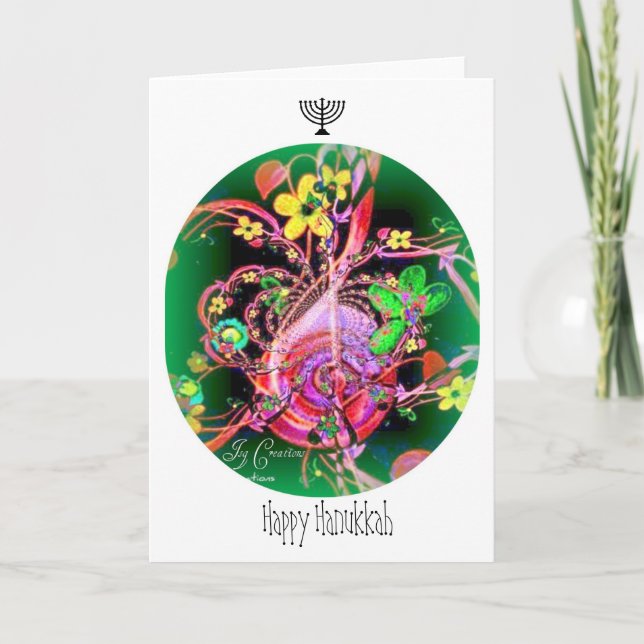 " Happy Hanukkah" Holiday Card (Front)