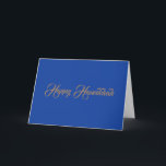 Happy Hanukkah Holiday Card<br><div class="desc">Hanukkah card with fancy script</div>