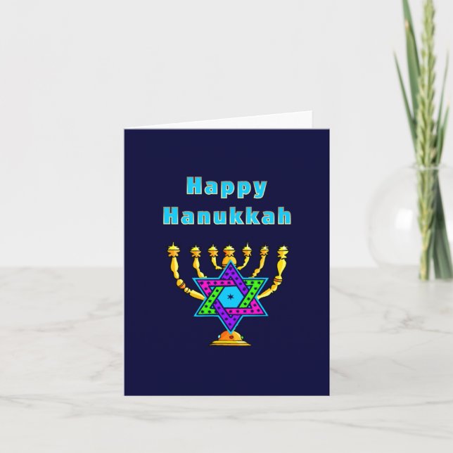 Happy Hanukkah Holiday Card (Front)