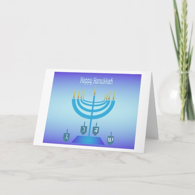 Happy Hanukkah Holiday Card (Front)