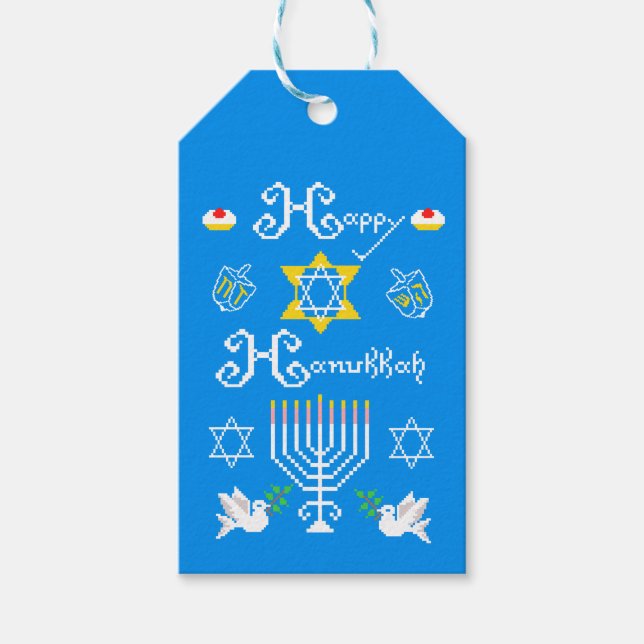 Happy Hanukkah  Holiday Gift Tags (Front)