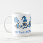 Happy Hanukkah Holiday Gnome  Coffee Mug<br><div class="desc">Did you know there were Hanukkah Gnomes? This super cute mug in blue and white is so fun for the 8 days of Hanukkah! Perfect for hot chocolate, coffee or tea with your Jelly Doughnuts, or fill it with Hanukkah gelt (gold foil wrapped chocolate coins), dreidels, rugelah, spicy herbal tea...</div>