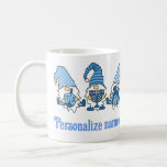 Happy Hanukkah Holiday Gnome  Coffee Mug<br><div class="desc">Did you know there were Hanukkah Gnomes? This super cute mug in blue and white is so fun for the 8 days of Hanukkah! Perfect for hot chocolate, coffee or tea with your Jelly Doughnuts, or fill it with Hanukkah gelt (gold foil wrapped chocolate coins), dreidels, rugelah, spicy herbal tea...</div>