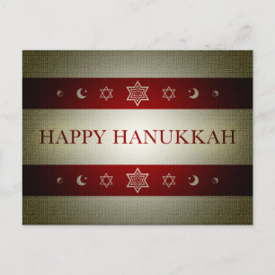 happy hanukkah holiday postcard