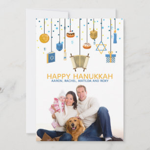 Happy Hanukkah Icons Personalised Photo