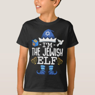 Happy Hanukkah I'm The Jewish Elf Funny Christmas  T-Shirt