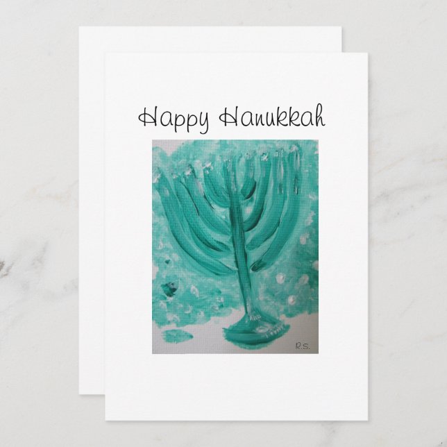 Happy Hanukkah Invitation (Front/Back)