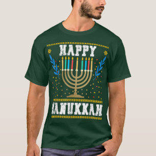 Happy Hanukkah Jewish Christmas Menorah Hanukkah T T-Shirt