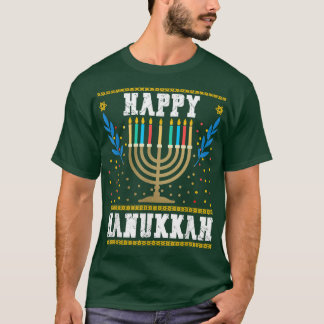 Happy Hanukkah Jewish Christmas Menorah Hanukkah T T-Shirt