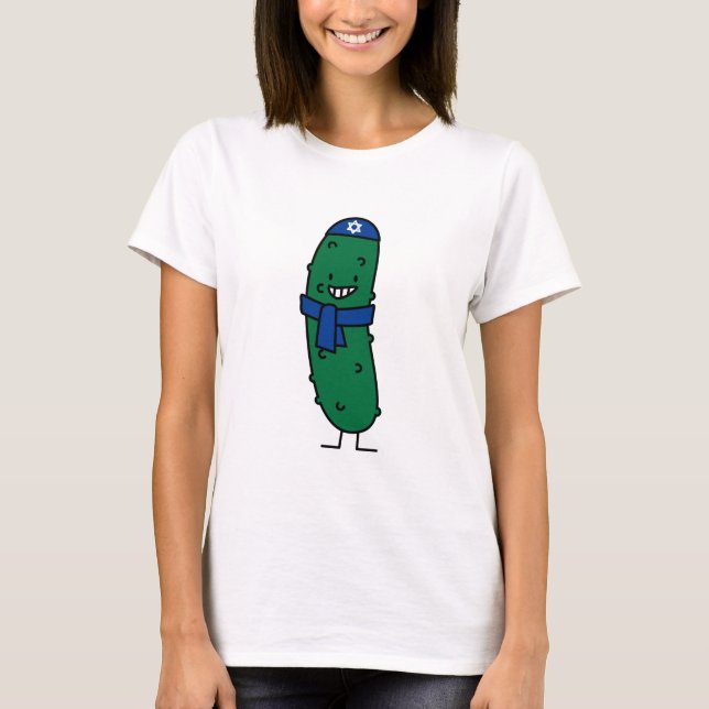 Happy Hanukkah Jewish Pickle Pickles T-Shirt (Front)