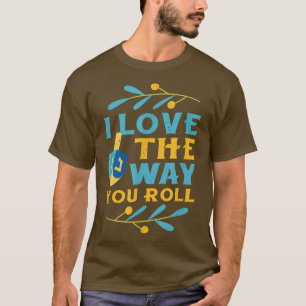 Happy Hanukkah Just Here for Latkes Hebrew Jewish T-Shirt