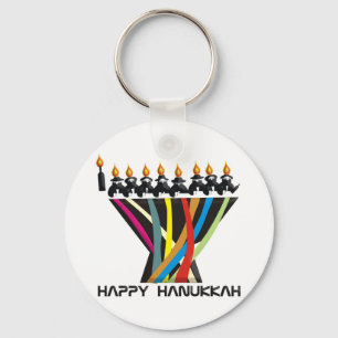 Happy Hanukkah Key Ring
