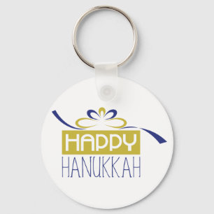 Happy Hanukkah Key Ring