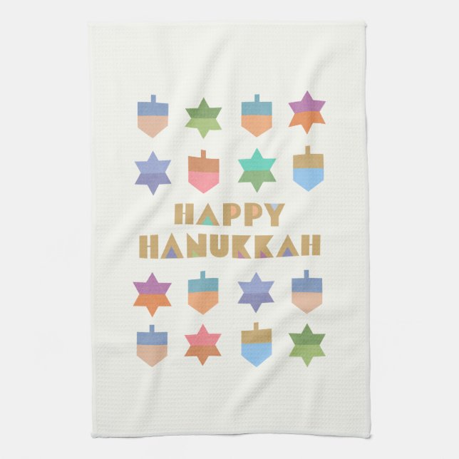 Happy Hanukkah Kitchen Towels (Vertical)