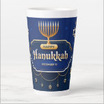 Happy Hanukkah Latte Mug<br><div class="desc">Happy Hanukkah 
If you  like drinking coffee a latte,  not just a little,  then this mug is for you! Stylish and ready for your customisations,  it will easily become an essential part of your day.</div>