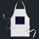 HAPPY HANUKKAH Love Joy Peace HEBREW Personalised Standard Apron<br><div class="desc">This apron is a stylish gift for anyone who loves cooking at any time of year, but particularly during the holidays. The words LOVE JOY PEACE including their Hebrew translations are colour-coded in red, yellow and green against a deep blue background. The text is customisable in case you wish to...</div>