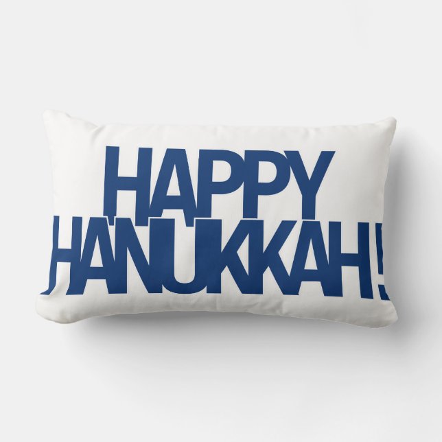 Happy Hanukkah! Lumbar Cushion (Front)