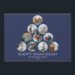 Happy Hanukkah Magnet 10 Photo<br><div class="desc">The greeting cards that your friends and family will keep and enjoy for years to come! Can't pick just one or two of your favourite family photos? These 7" x 5" refrigerator magnets feature placeholders for 10 of your favourite photos, family name and year. The photos are all round in...</div>