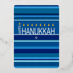 Happy Hanukkah menorah<br><div class="desc">Celebrate eight days and eight nights of the Festival of Lights with Hanukkah cards and gifts. The festival of lights is here. Light the menorah, play with the dreidel and feast on latkes and sufganiyots. Celebrate the spirit of Hanukkah with friends, family and loved ones by wishing them Happy Hanukkah....</div>