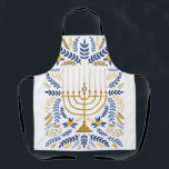 Happy Hanukkah Menorah Apron<br><div class="desc">Happy Hanukkah menorah apron.</div>