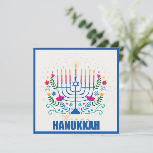 Happy Hanukkah Menorah Card