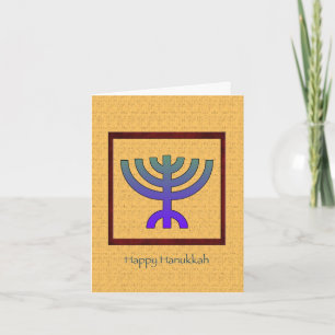 Happy Hanukkah Menorah Card
