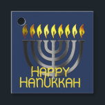Happy Hanukkah Menorah Grey Favour Tags<br><div class="desc">Happy Hanukkah Menorah Grey</div>