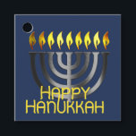 Happy Hanukkah Menorah Grey Favour Tags<br><div class="desc">Happy Hanukkah Menorah Grey</div>