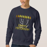 Happy Hanukkah Menorah Grey Sweatshirt<br><div class="desc">Happy Hanukkah Menorah Grey</div>