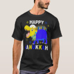Happy Hanukkah Menorah Hippo Wearing Jewish Hat T-Shirt<br><div class="desc">Happy Hanukkah Menorah Hippo Wearing Jewish Hat</div>