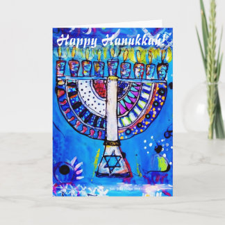 Happy Hanukkah! Menorah Holiday Card