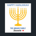 Happy Hanukkah Menorah Kiss-Cut<br><div class="desc">Happy Hanukkah Menorah Kiss-Cut Stickers.</div>