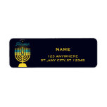 Happy Hanukkah Menorah Label<br><div class="desc">Happy Hanukkah Menorah Label</div>