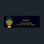 Happy Hanukkah Menorah Label<br><div class="desc">Happy Hanukkah Menorah Label</div>