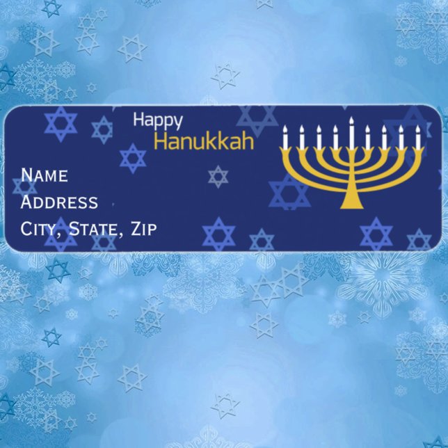 Happy Hanukkah Menorah Label (Creator Uploaded)