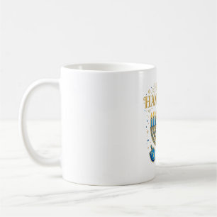 Happy Hanukkah Menorah Lights Art Coffee Mug