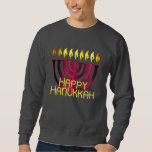 Happy Hanukkah Menorah Pink Sweatshirt<br><div class="desc">Happy Hanukkah Menorah Pink</div>