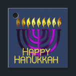 Happy Hanukkah Menorah Purple Favour Tags<br><div class="desc">Happy Hanukkah Menorah Purple</div>
