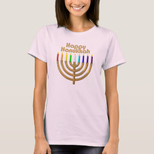 Happy Hanukkah Menorah T-Shirt