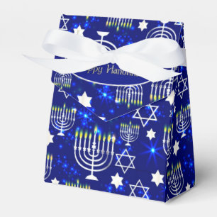 Happy Hanukkah Menorah Tent Favour Box