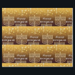 Happy Hanukkah Menorah Wrapping Paper<br><div class="desc">.Celebrate eight days and eight nights of the Festival of Lights with Hanukkah cards and gifts. The festival of lights is here. Light the menorah, play with the dreidel and feast on latkes and sufganiyots. Celebrate the spirit of Hanukkah with friends, family and loved ones by wishing them Happy Hanukkah....</div>