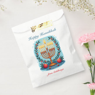 🕎 Happy Hanukkah Menorah & Wreath Favour Bags