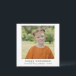 Happy Hanukkah Minimalist Typewriter Photo Square Holiday Card<br><div class="desc">Happy Hanukkah | Minimalist Typewriter Text Photo Holiday Card</div>