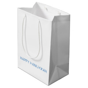 Happy Hanukkah Modern Holiday Faith Medium Gift Bag