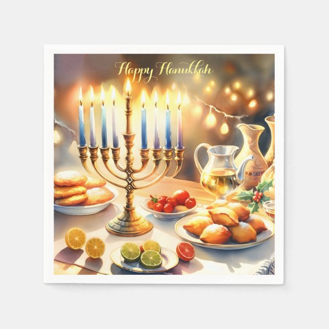 Happy Hanukkah Napkin (Front)